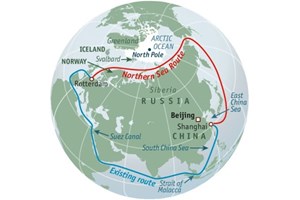 Grazie alla rotta artica la Cina si avvicina all'Europa di 10 giorni